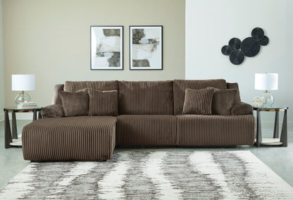 Ashley Top Tier 3-Piece Reclining Sectional Sofa Chaise