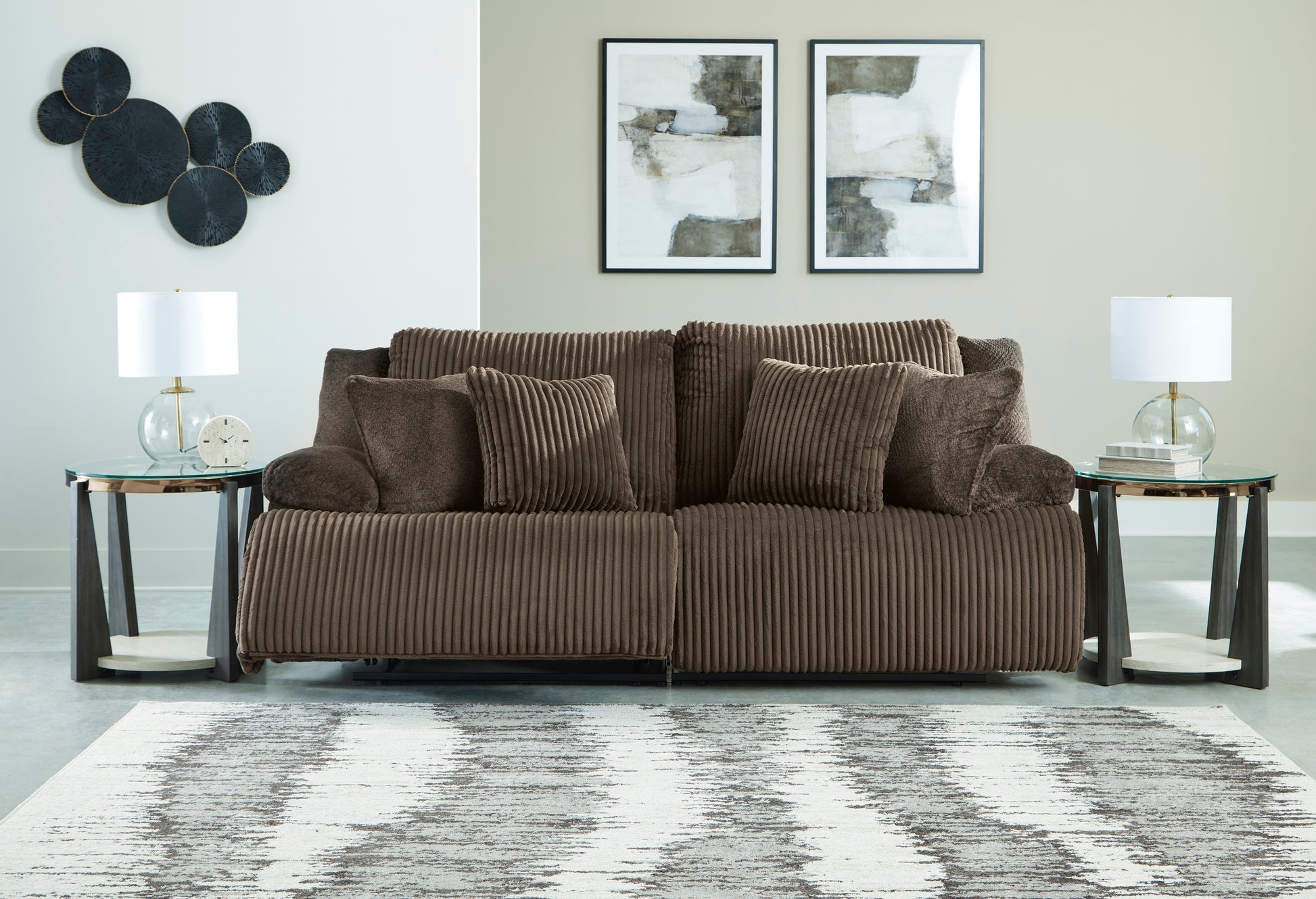 Ashley Top Tier 2-Piece Reclining Sectional Loveseat