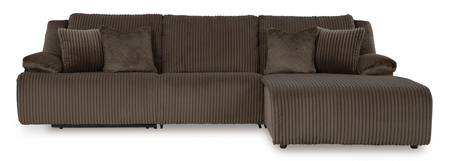 Ashley Top Tier 3-Piece Reclining Sectional Sofa Chaise