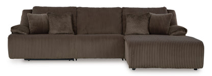 Ashley Top Tier 3-Piece Reclining Sectional Sofa Chaise