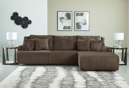Ashley Top Tier 3-Piece Reclining Sectional Sofa Chaise