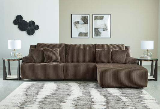 Ashley Top Tier 3-Piece Reclining Sectional Sofa Chaise