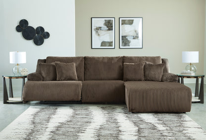Ashley Top Tier 3-Piece Reclining Sectional Sofa Chaise