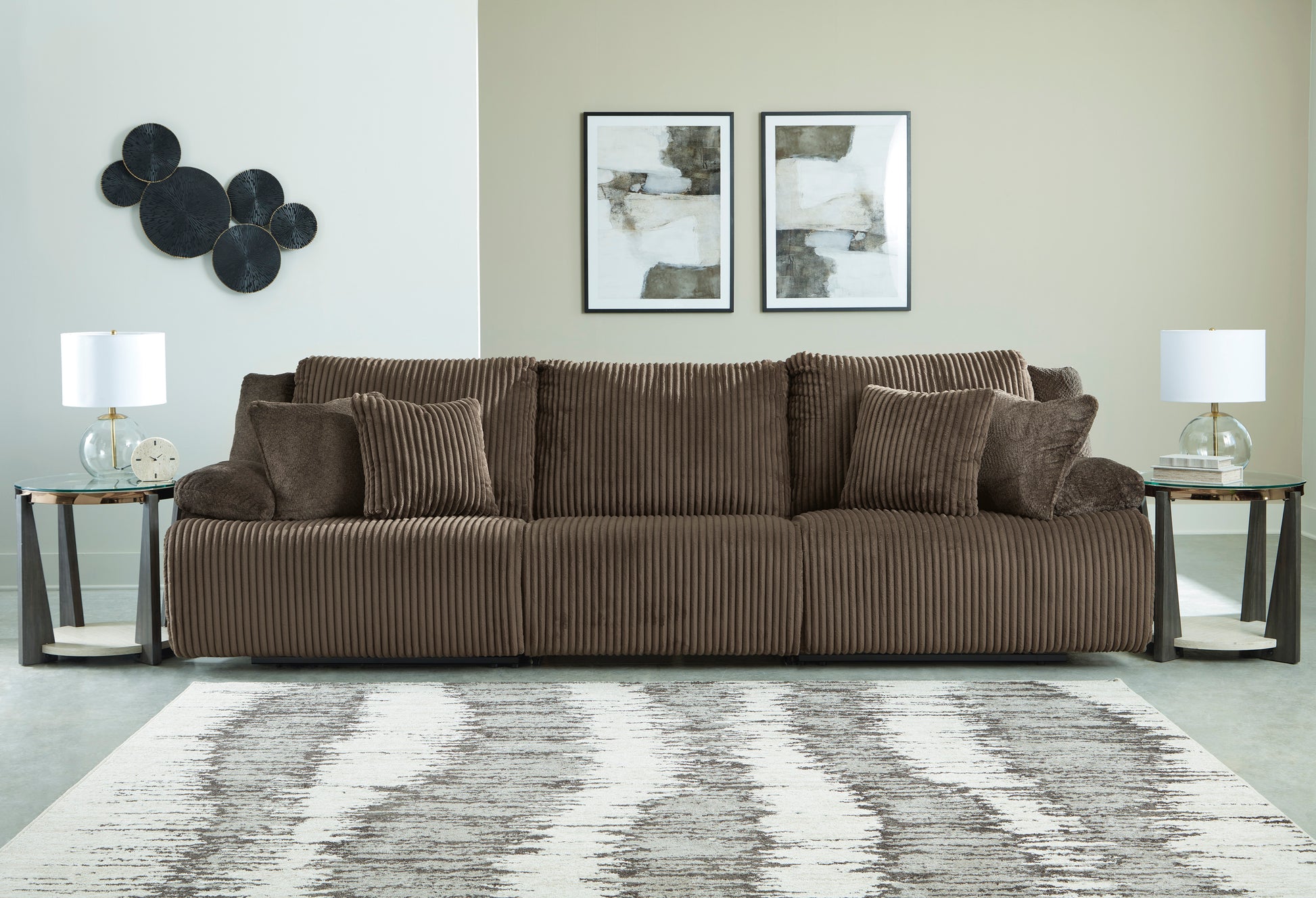 Ashley Top Tier 3-Piece Reclining Sectional Sofa
