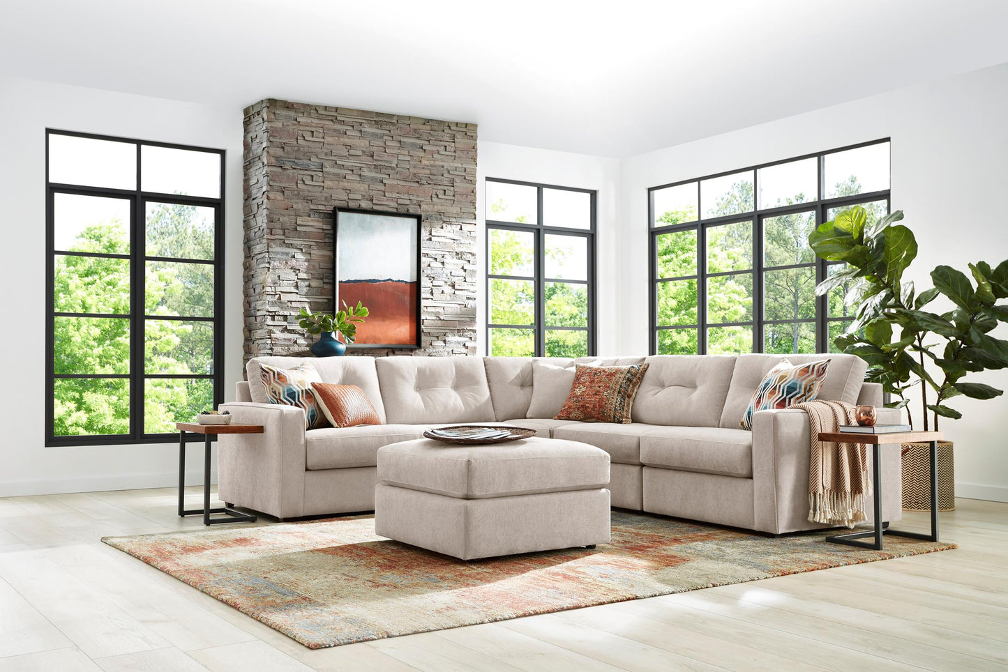 Modular One 5-Piece Sectional - Stone