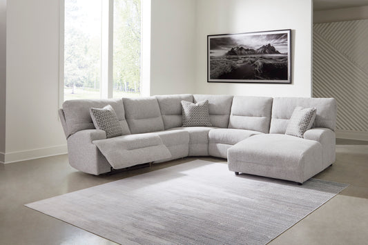 Acklen Place 5-Piece Power Reclining Sectional with Chaise Right-Facing