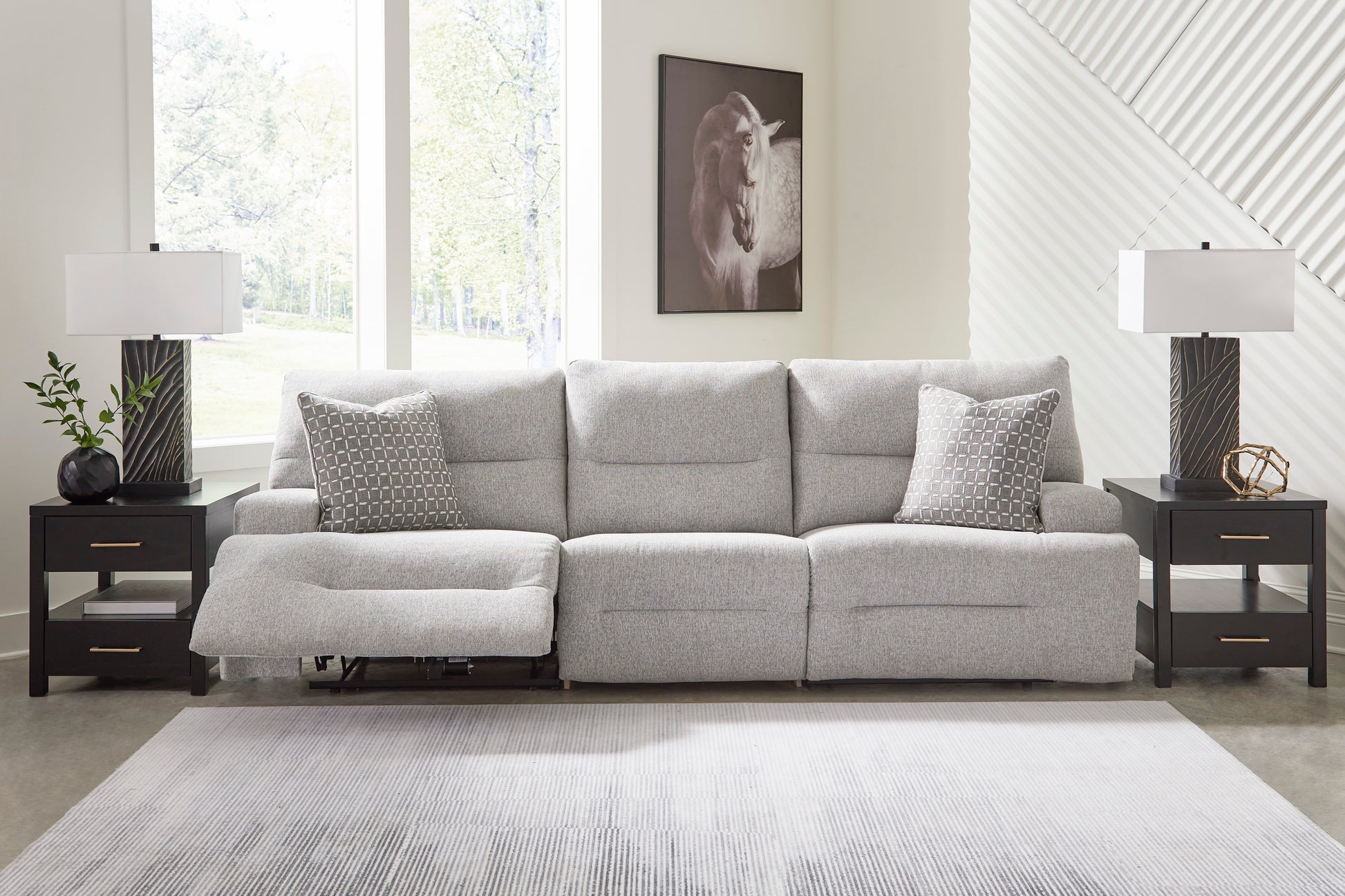 Ashley Acklen Place 3-Piece Next-Gen Nuvella™ Performance Fabric Dual Power Reclining Modular Sofa