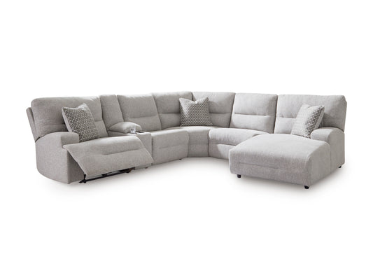 Acklen Place Right-Facing 6-Piece Power Reclining Sectional with Chaise