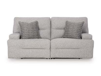 Acklen Place 2-Piece Power Reclining Sectional Loveseat Pewter