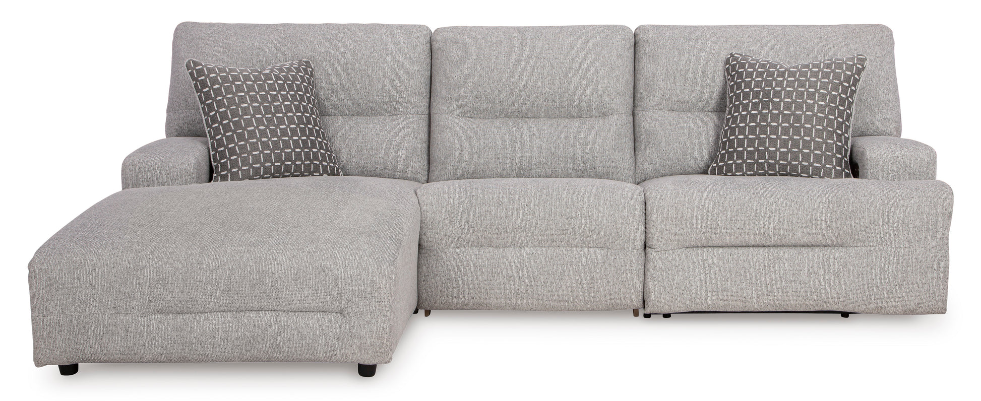 Acklen Place 3-Piece Left-Facing Power Reclining Sectional Pewter