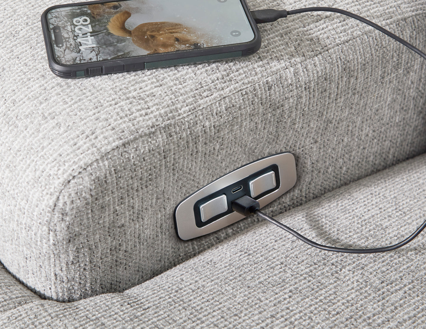 Ashley Acklen Place 3-Piece Next-Gen Nuvella™ Performance Fabric Dual Power Reclining Modular Sofa