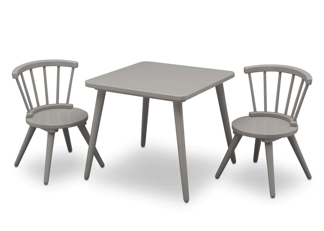 Windsor Table & 2 Chair Set (Gray)