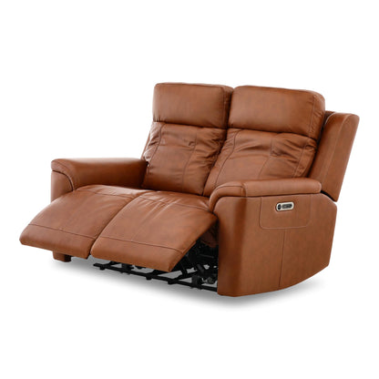 Adrian Leather Power Reclining Loveseat