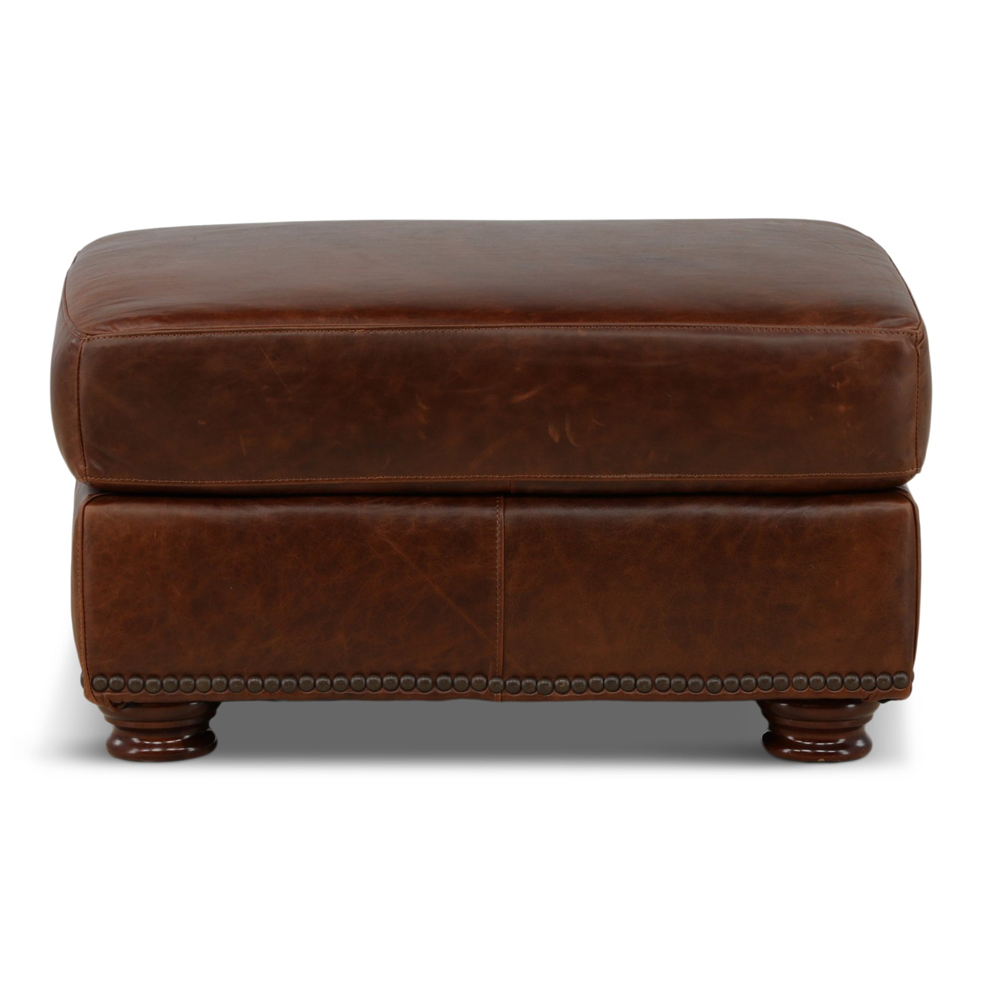 Renan Leather Ottoman