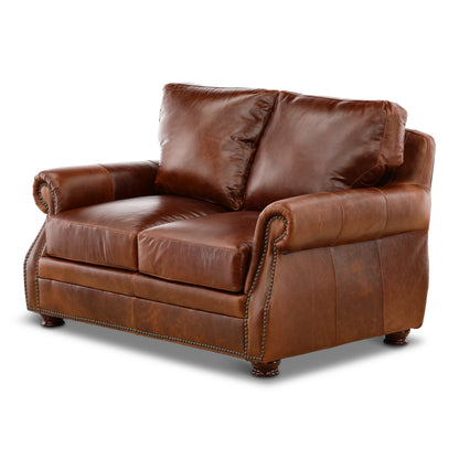 Renan Leather Loveseat