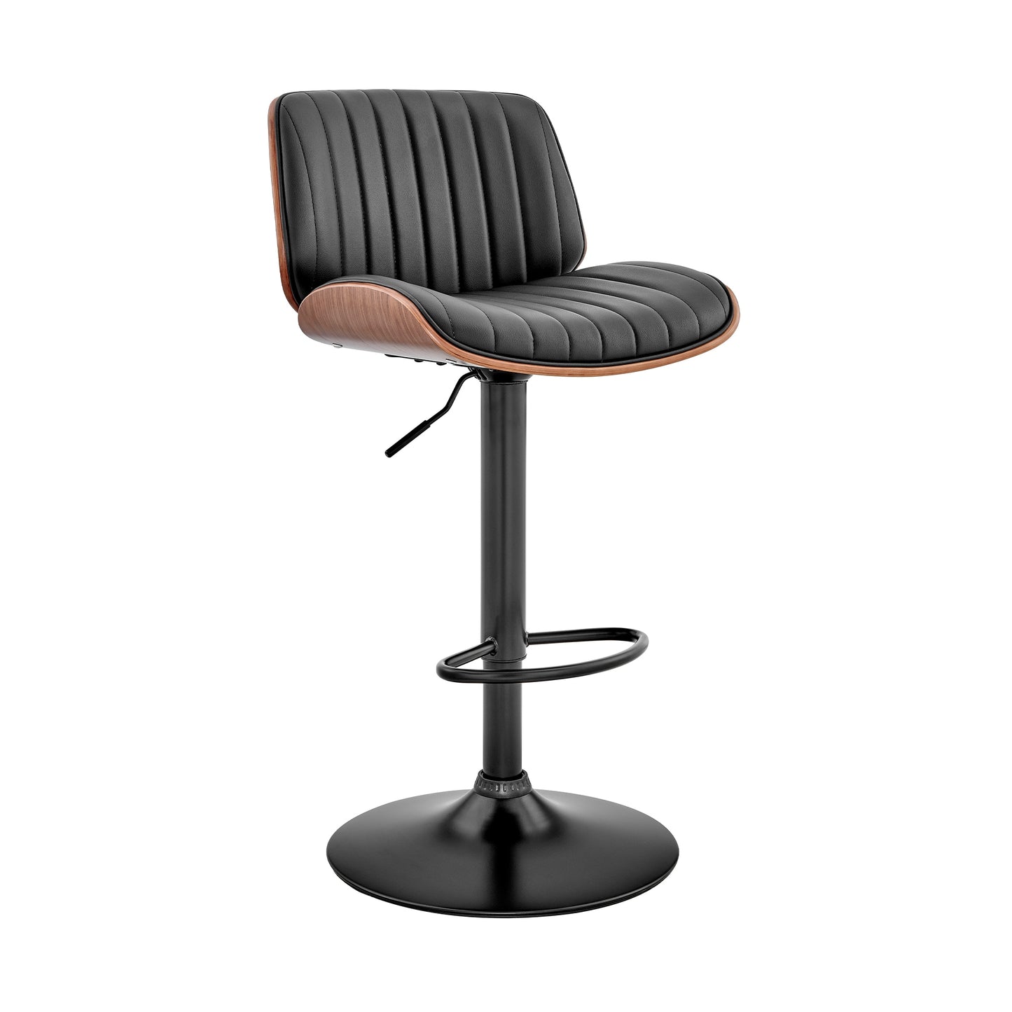 Brock Adjustable Black Bar Stool