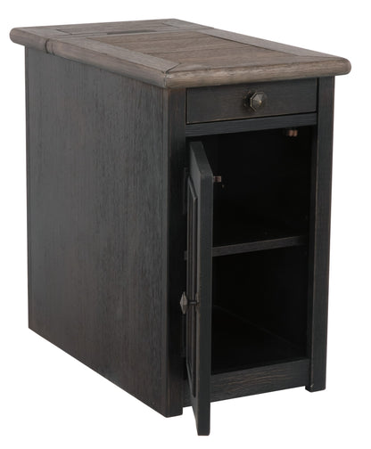 Tyler Creek Chairside End Table with USB Ports and Outlets