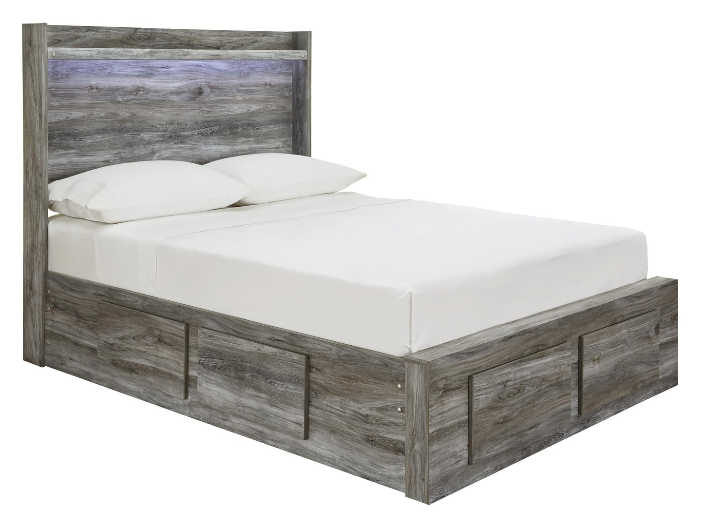 Baystorm Full Panel Bed with 6 Storage Drawers