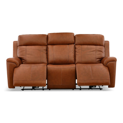 Adrian Leather Power Sofa with Drop Down Table