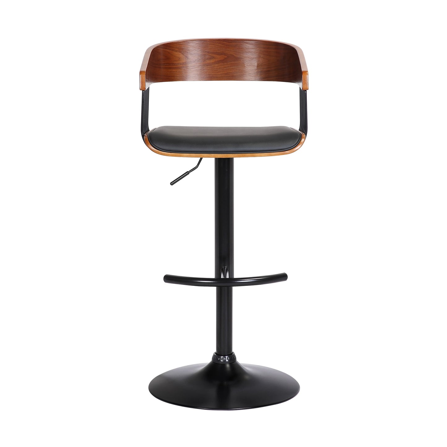 Larisa Adjustable Walnut Wood Bar Stool