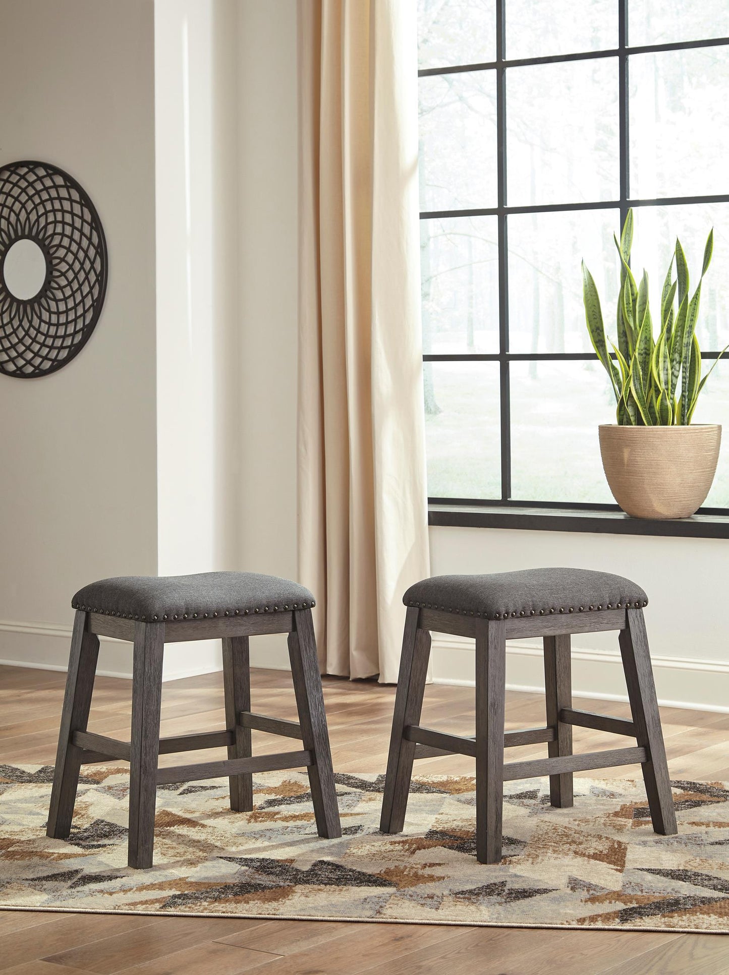 Caitbrook Counter Height Upholstered Bar Stool (Set of 2)