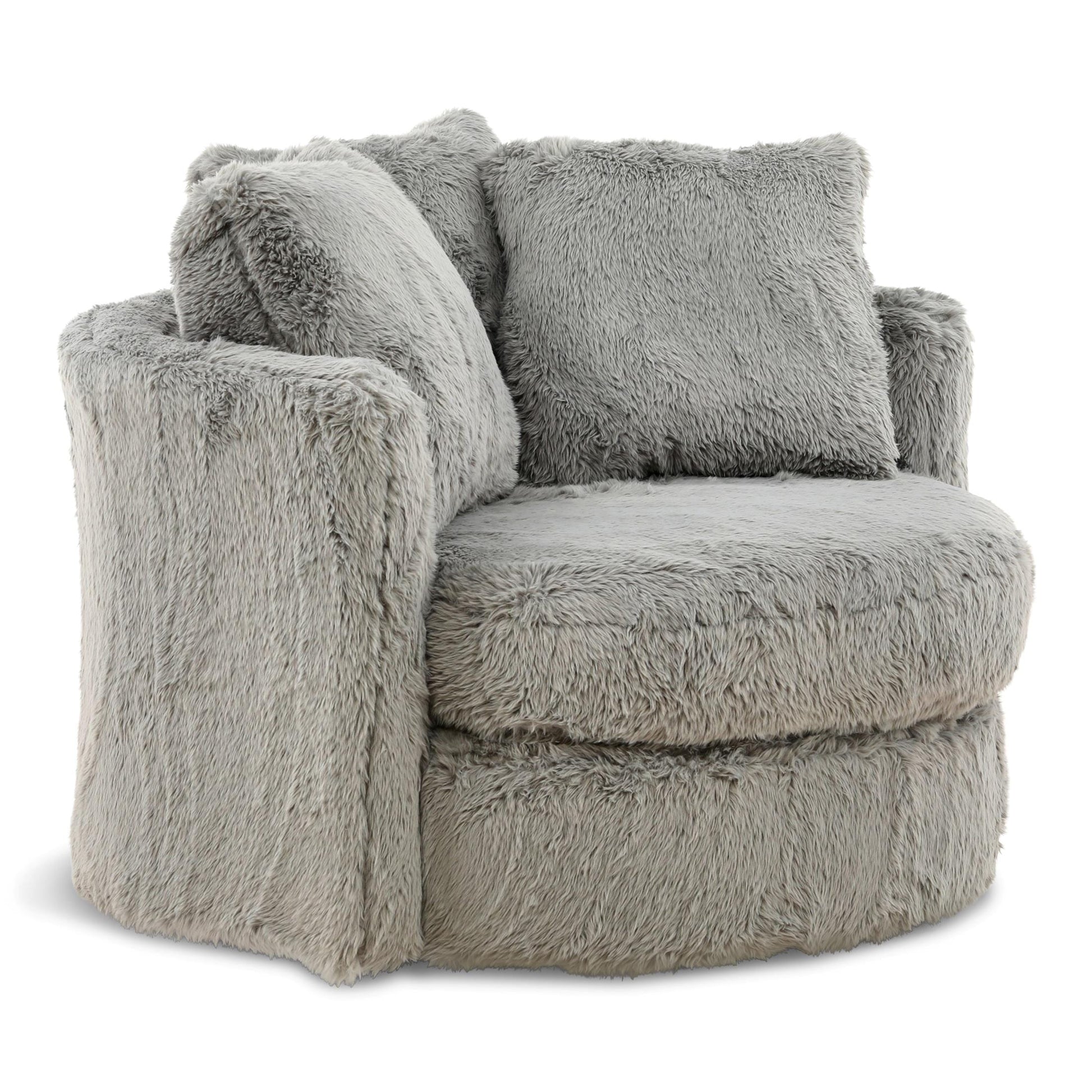 Vail Fur Swivel Chair