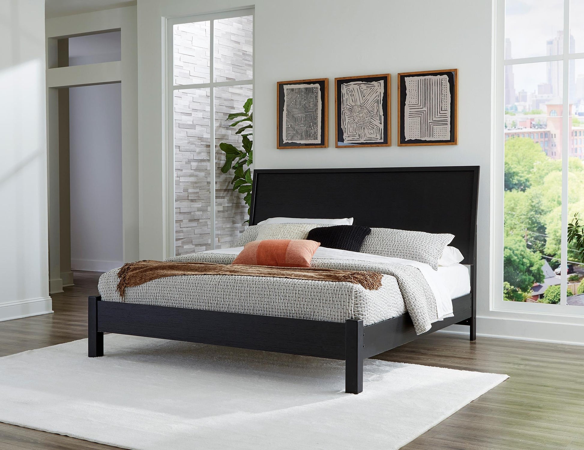 Danziar Panel Bed with Post Leg Footboard