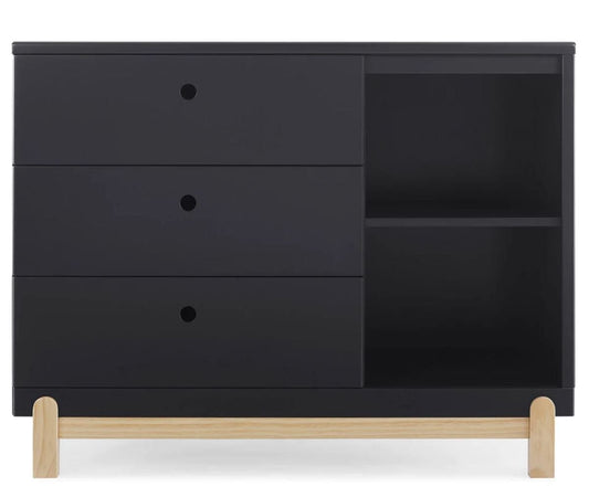 Poppy 3 Drawer Dresser with Cubbies