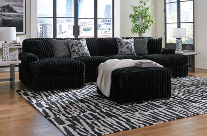 Ashley Midnight-Madness 4-Piece Double Chaise Sectional Onyx