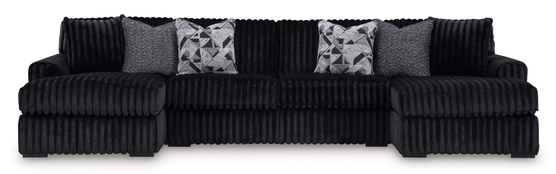 Ashley Midnight-Madness 3-Piece Sectional with Double Chaise