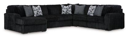 Ashley Midnight-Madness 4-Piece Sectional with Chaise