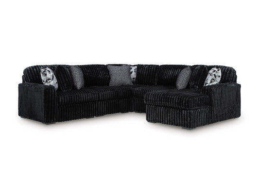 Ashley Midnight-Madness 5-Piece Sectional with Chaise - alternate view