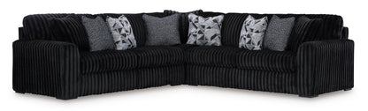 Ashley Midnight-Madness 3-Piece Sectional Onyx