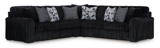 Ashley Midnight-Madness 3-Piece Sectional Onyx