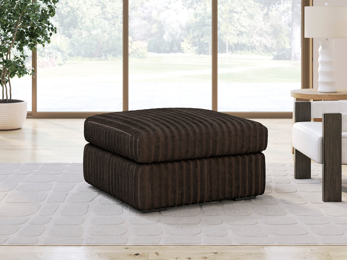 Midnight-Madness Oversized Accent Ottoman Chocolate