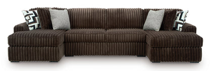 Ashley Midnight-Madness 3-Piece Sectional with Double Chaise