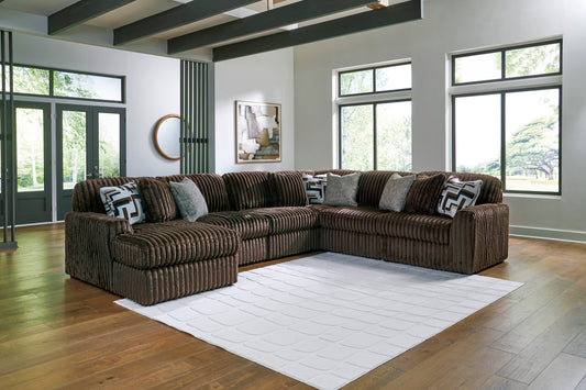 Ashley Midnight-Madness 6-Piece Sectional with Chaise - alternate view