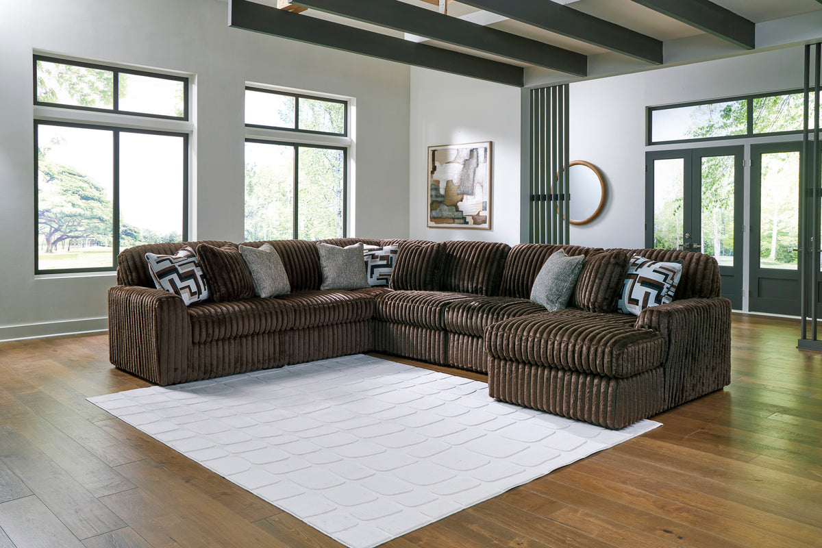 Ashley Midnight-Madness 6-Piece Sectional with Chaise