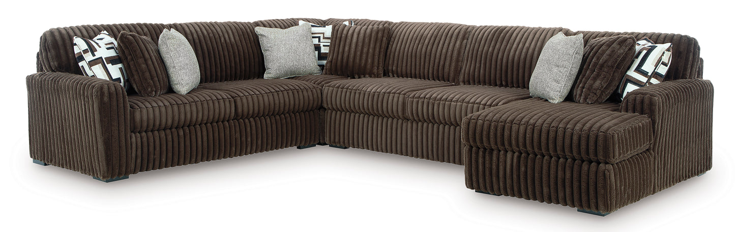 Ashley Midnight-Madness 4-Piece Sectional with Chaise