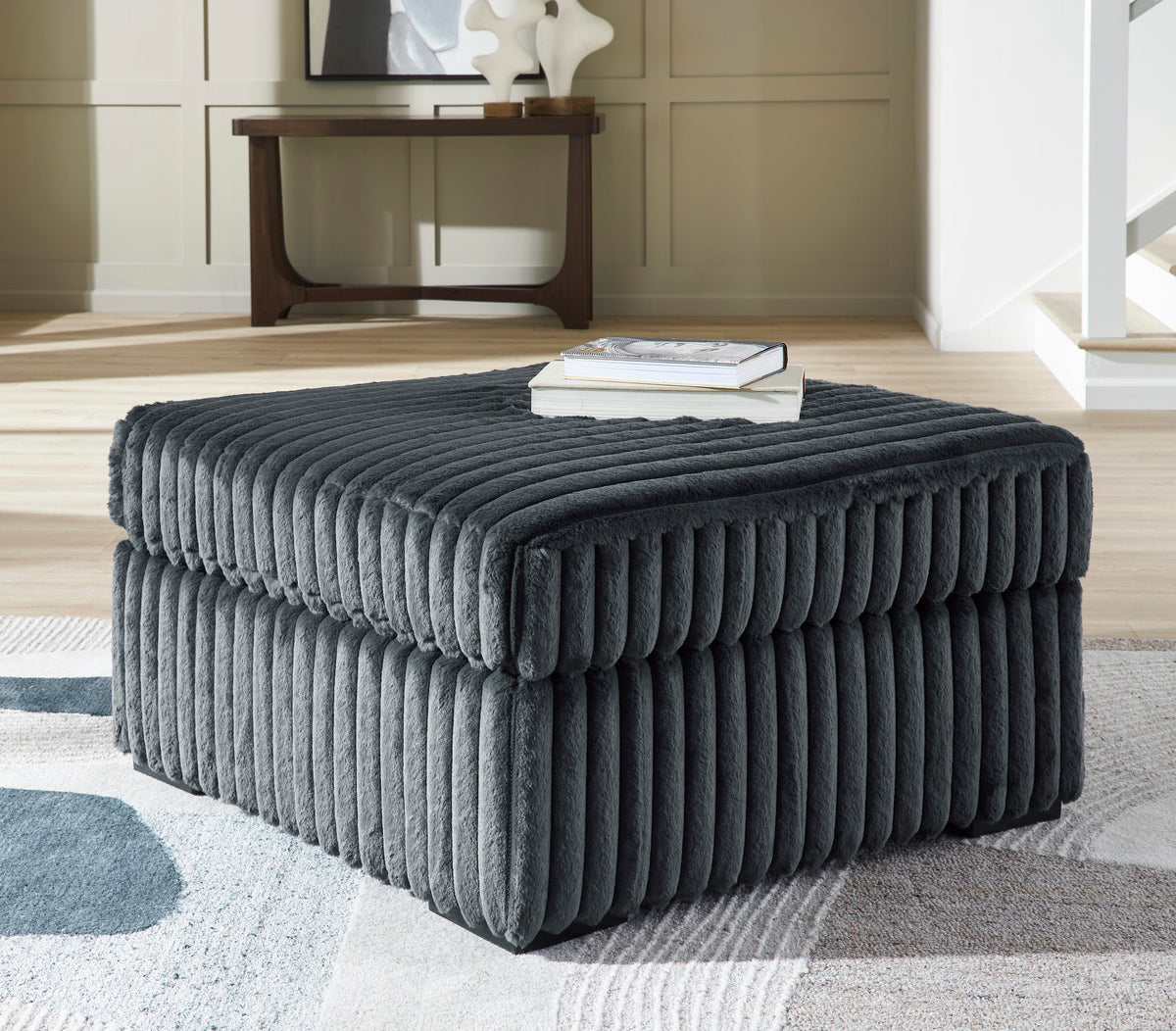 Midnight-Madness Oversized Accent Ottoman