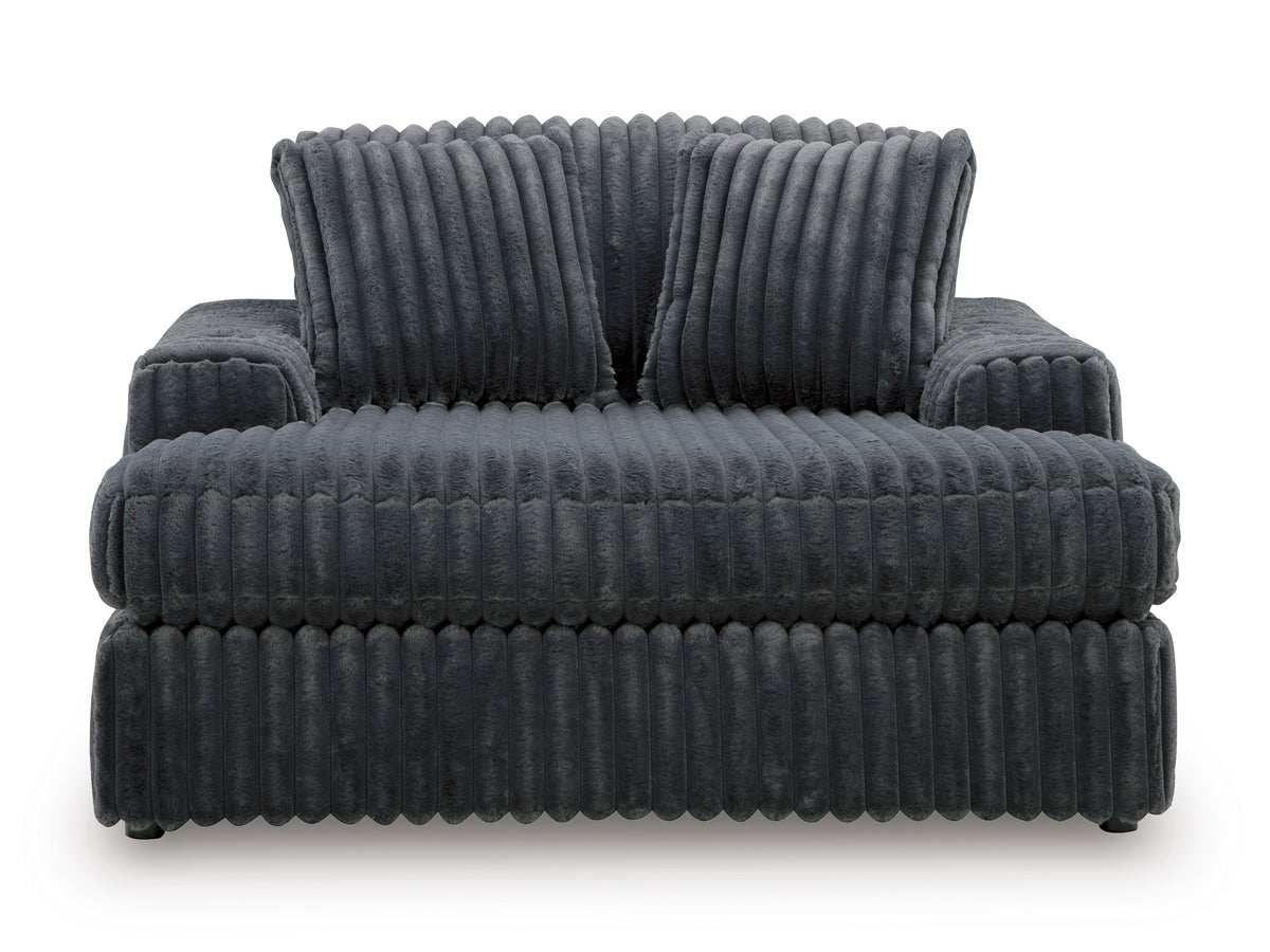 Ashley Midnight-Madness Oversized Chaise Gunmetal