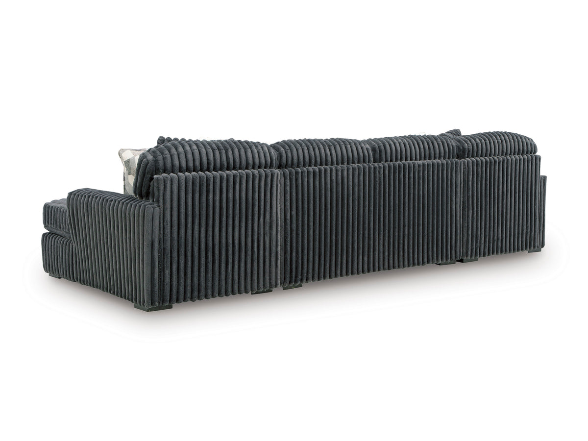 Ashley Midnight-Madness 3-Piece Sectional with Double Chaise