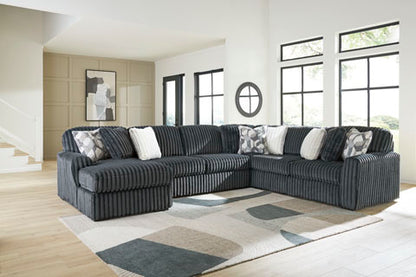 Ashley Midnight-Madness 4-Piece Sectional with Chaise
