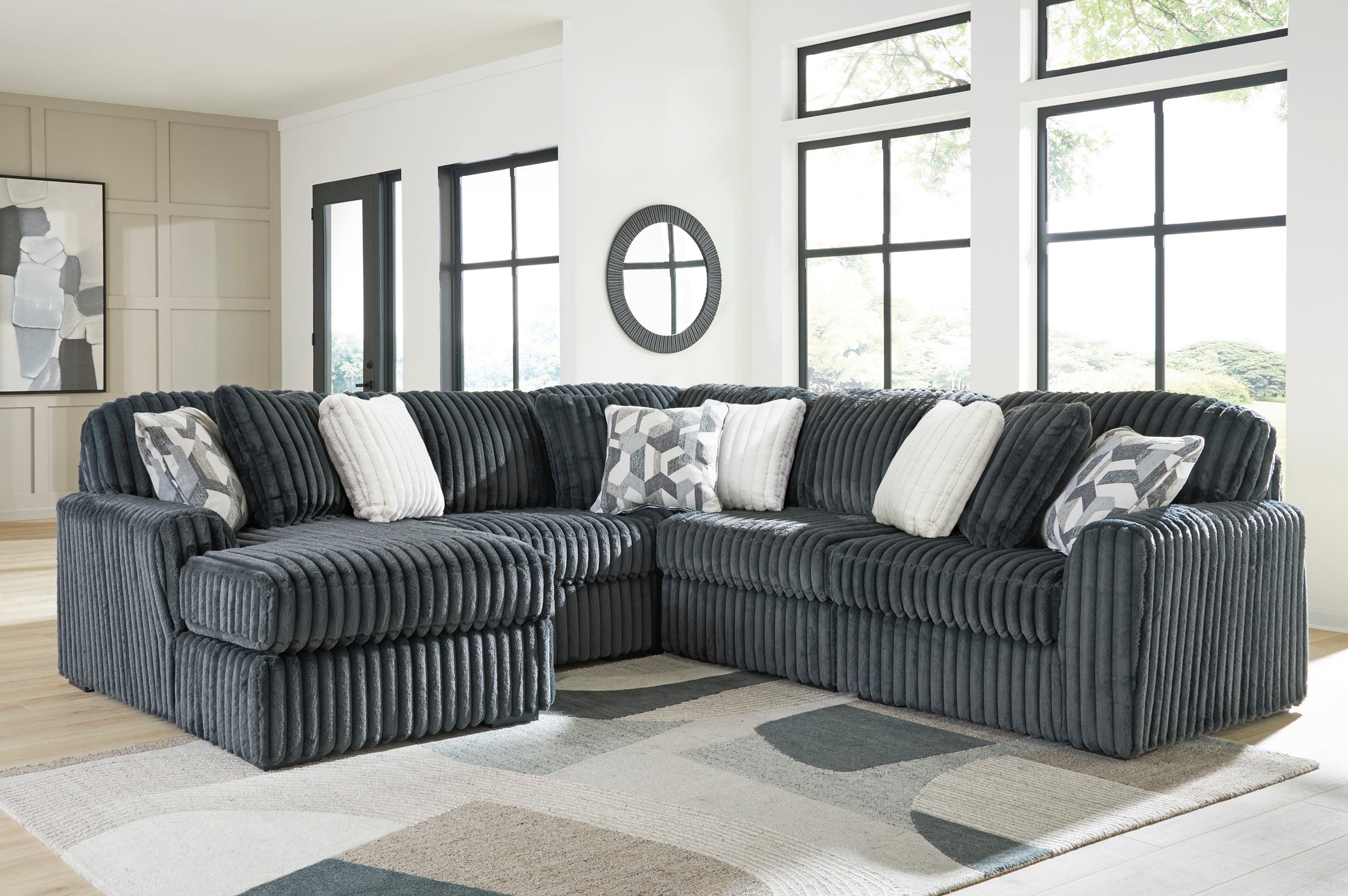 Ashley Midnight-Madness 5-Piece Sectional with Chaise