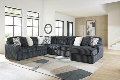 Ashley Midnight-Madness 4-Piece Sectional with Chaise