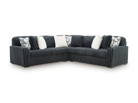 Ashley Midnight-Madness 3-Piece Sectional Gunmetal