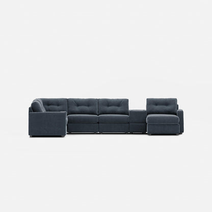 Modular One Right Facing 8-Piece Sectional with E-Console - Navy