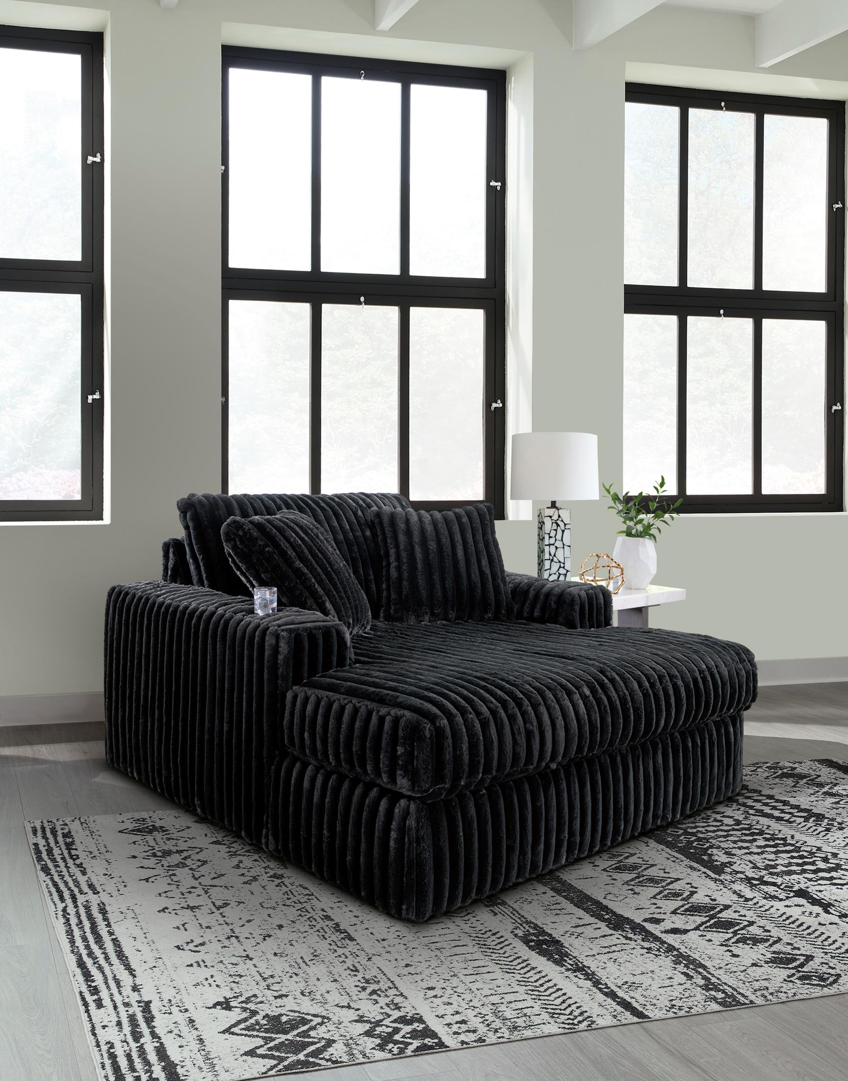 Midnight-Madness Oversized Chaise