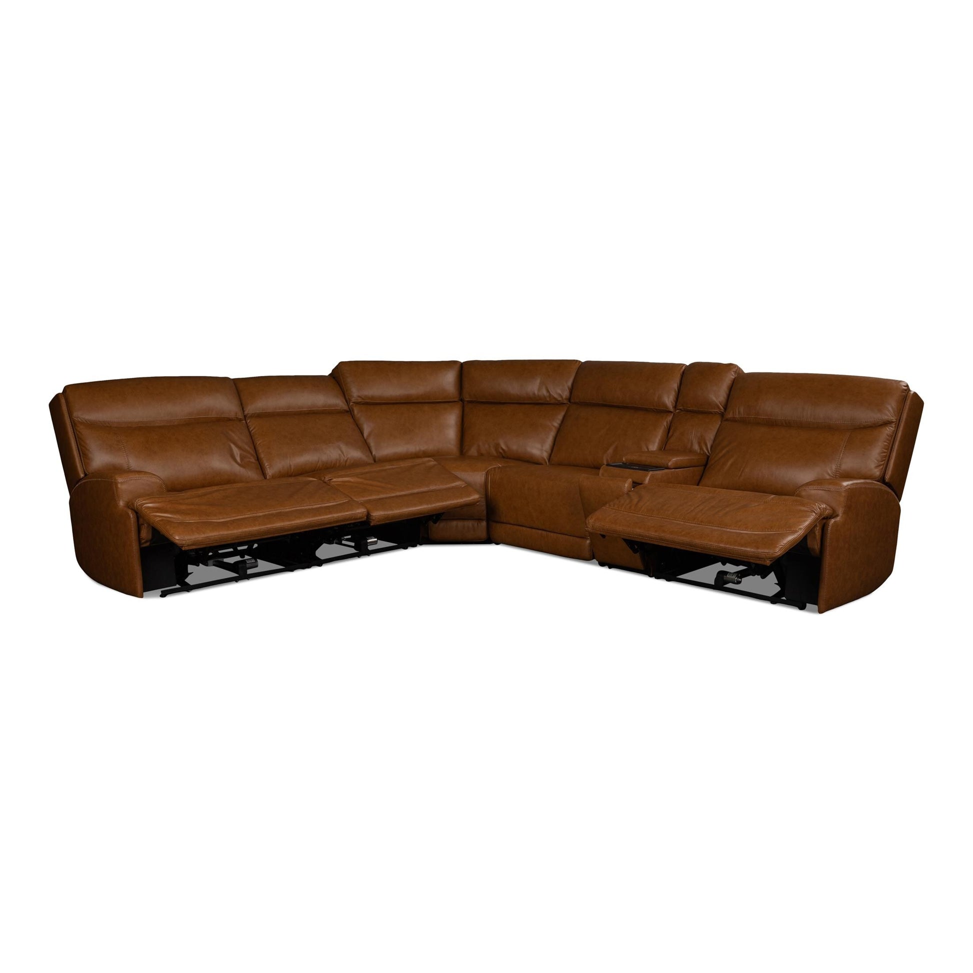 Medora 6-Piece Leather Power Reclining Sectional