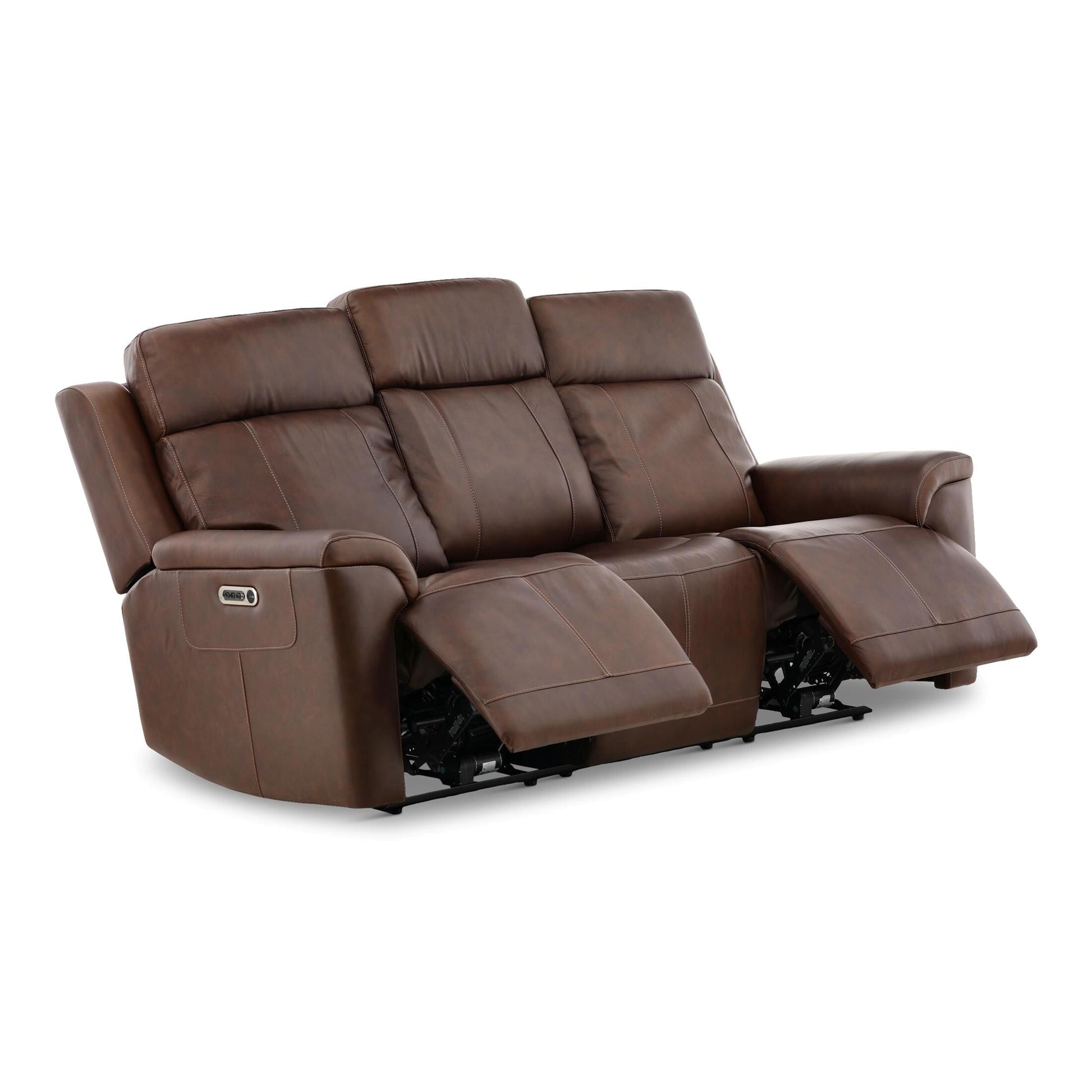 Adrian Leather Power Sofa with Drop Down Table